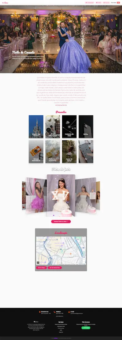 Aniversário de 15 anos — e-commerce leve com checkout