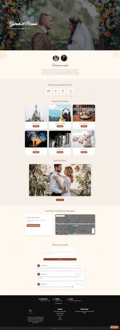 Casamento — app de agendamento com painel admin