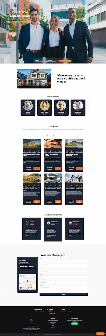 Imobiliária — portal com CMS headless